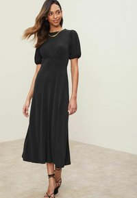 Lipsy JERSEY PUFF SHORT SLEEVE  - Rochie de zi - black