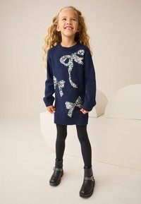 Next REGULAR FIT - BOW EMBELLISHED  - Abito in maglia - navy