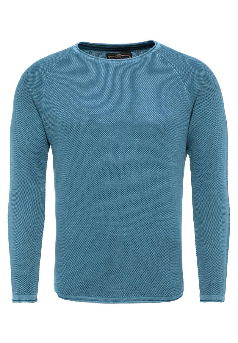 Key Largo MST THOMAS ROUND NECK - Strickpullover - petrol
