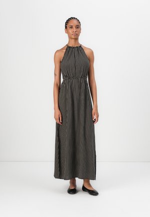 TOM TAILOR DENIM AMERICAN NECKLINE DRESS - Robe longue - black/beige