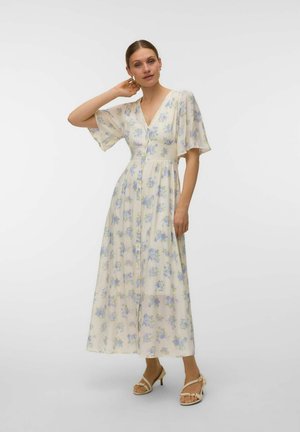 Vero Moda GESMOKTES KLEID VMBELLA LANGES KLEID - Vapaa-ajan mekko - birch