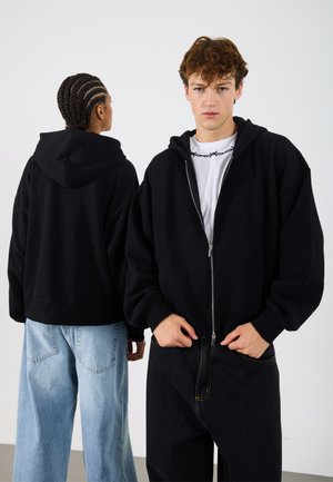 UNISEX - Felpa con zip - black