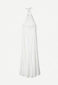 RUFFLED HALTERNECK - MIDI - Maxikleid - white