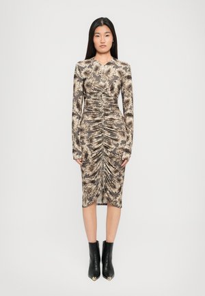 LONG SLEEVE V NECK DRESS - Robe en jersey - multi coloured