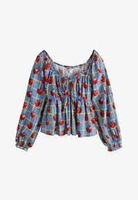 Nevybráno, blue apple print