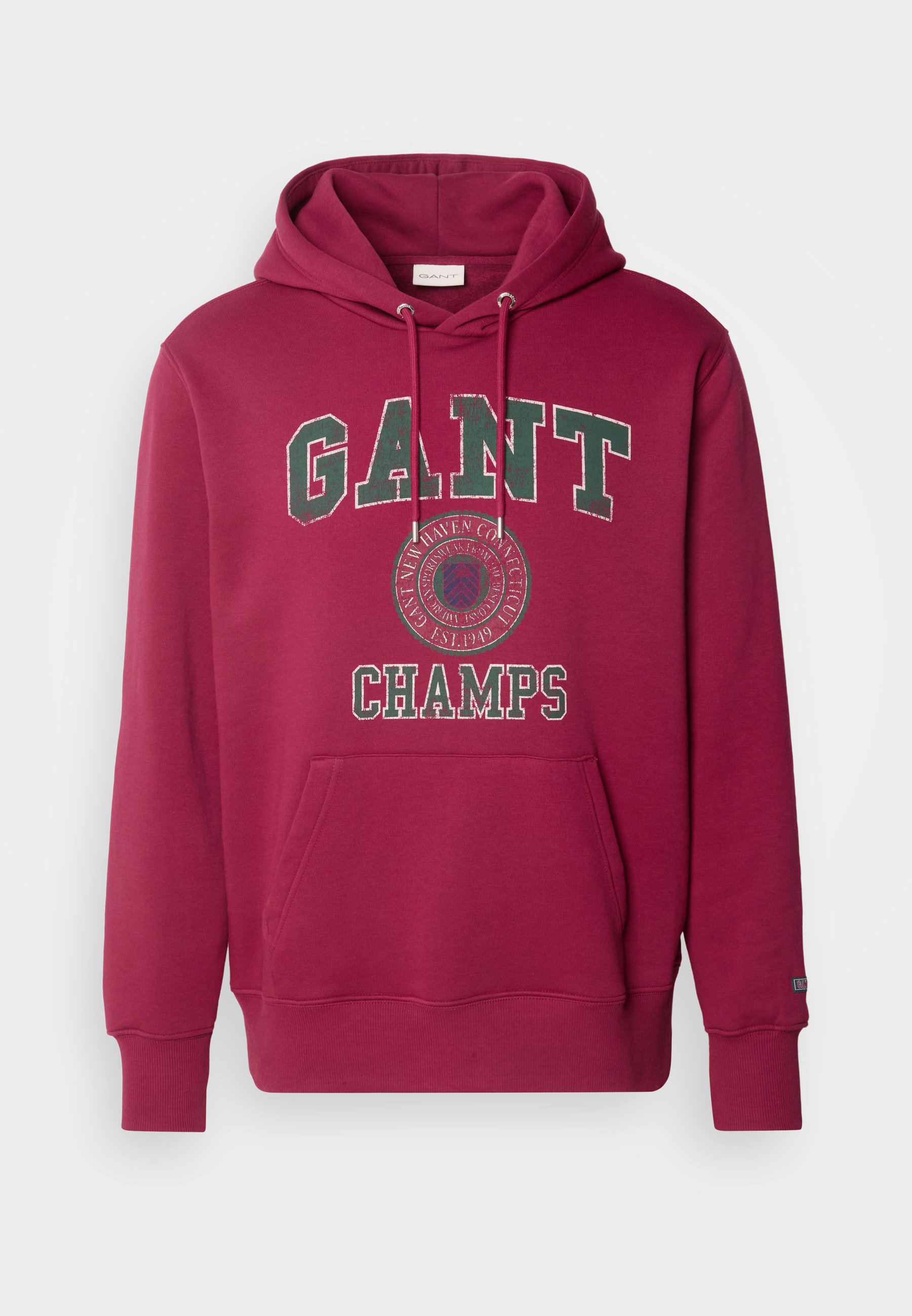 GANT FRONT GRAPHIC - Mikina s kapucí - rich wine