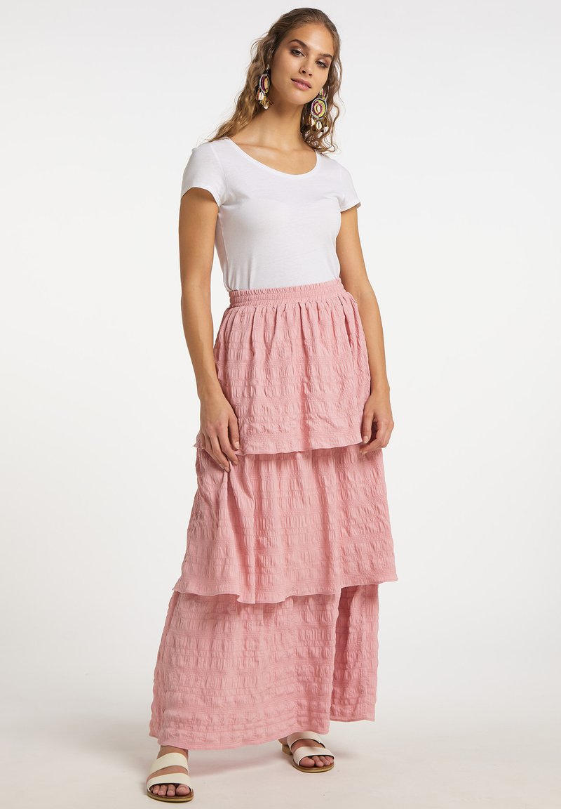 Damen Jeansröcke | IZIA IZIA GAYA Maxirock rosa - YZ99898 Damen Jeansröcke | IZIA IZIA GAYA Maxirock rosa - YZ99898