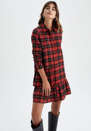 TIERED - Shirt dress - red