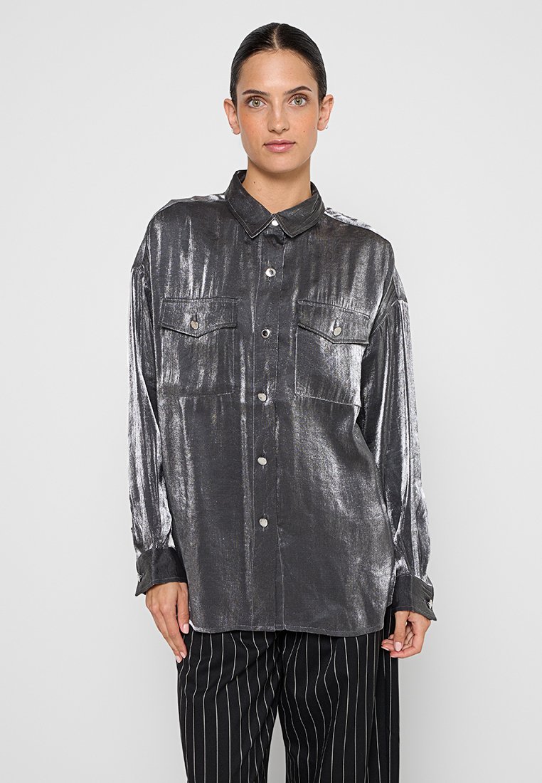 Barbour International Overhemdblouse zilverkleurig