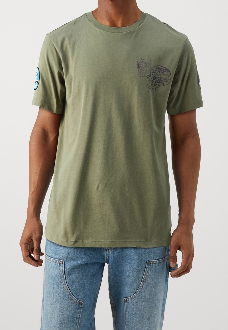 Replay Camiseta estampada - khaki