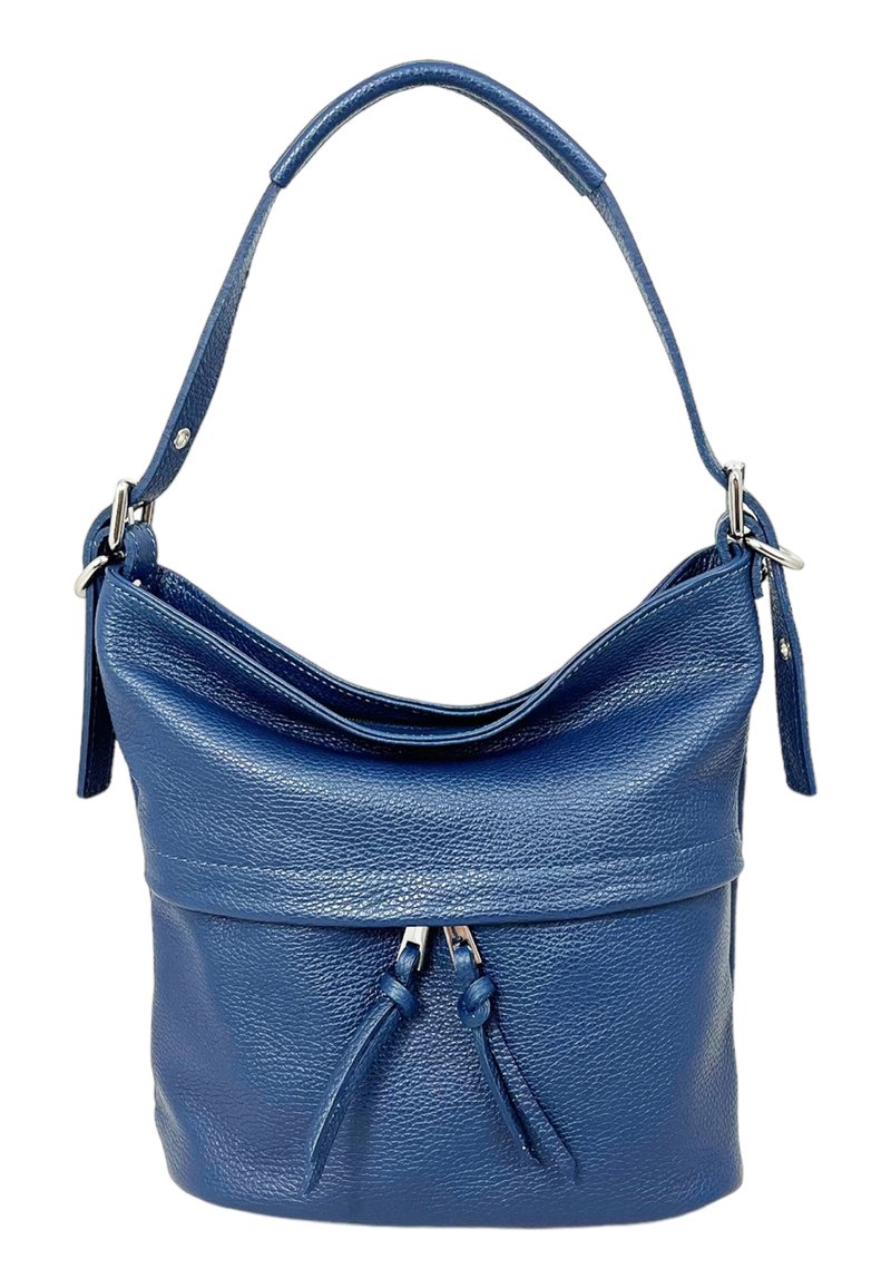 Borsa a mano in vera pelle Grigio Metallizzato Kristyx Firenze
