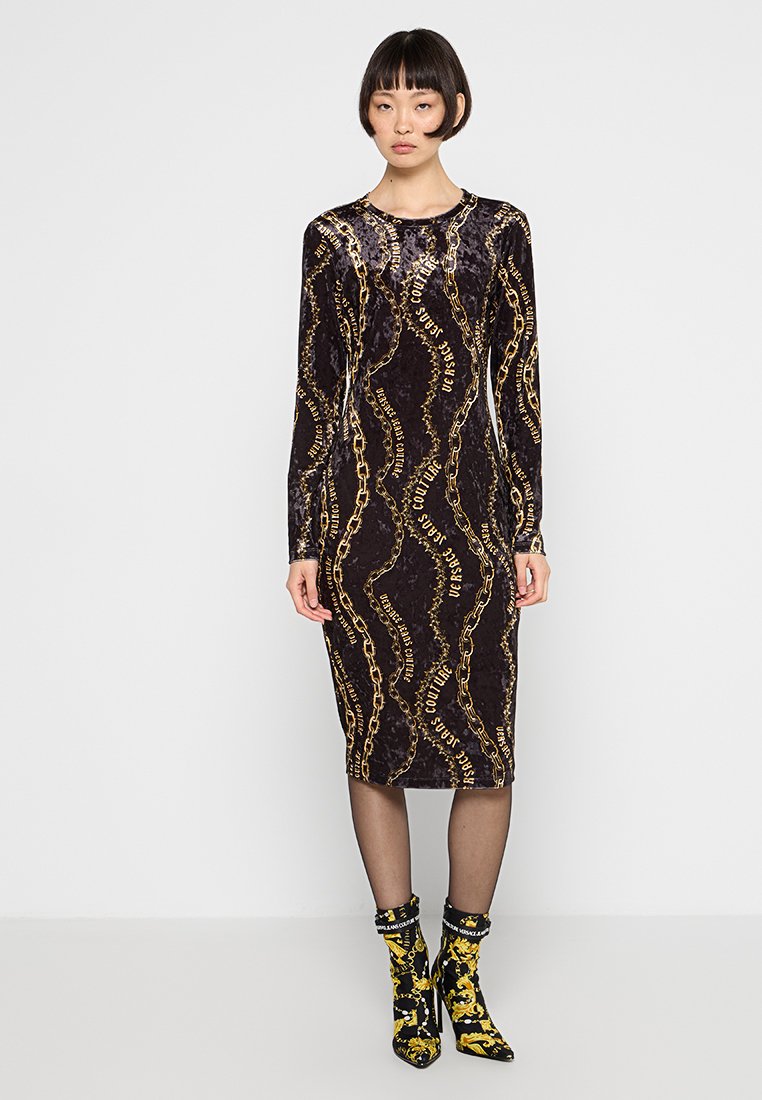 Versace Jeans Couture Jurk antraciet gemêleerd