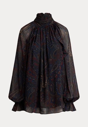 Lauren Ralph Lauren, PAISLEY GEORGETTE MOCKNECK BLOUSE - Блуза - navy multi