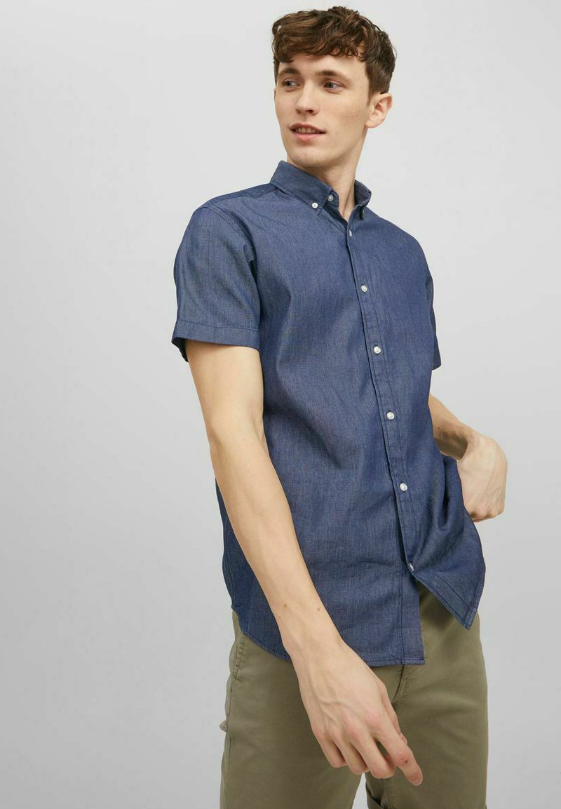 Herren Freizeithemden | Jack & Jones KURZARM Hemd dark blue denim/dark-blue denim - QI04522 Herren Freizeithemden | Jack & Jones KURZARM Hemd dark blue denim/dark-blue denim - QI04522