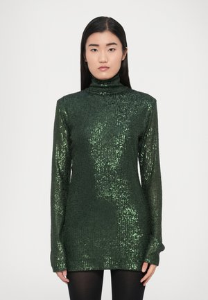 LONG SLEEVE SLIM FIT TURTLENECK PICKLEBALL DRESS - Koktélruha / Partiruha - dark emerald
