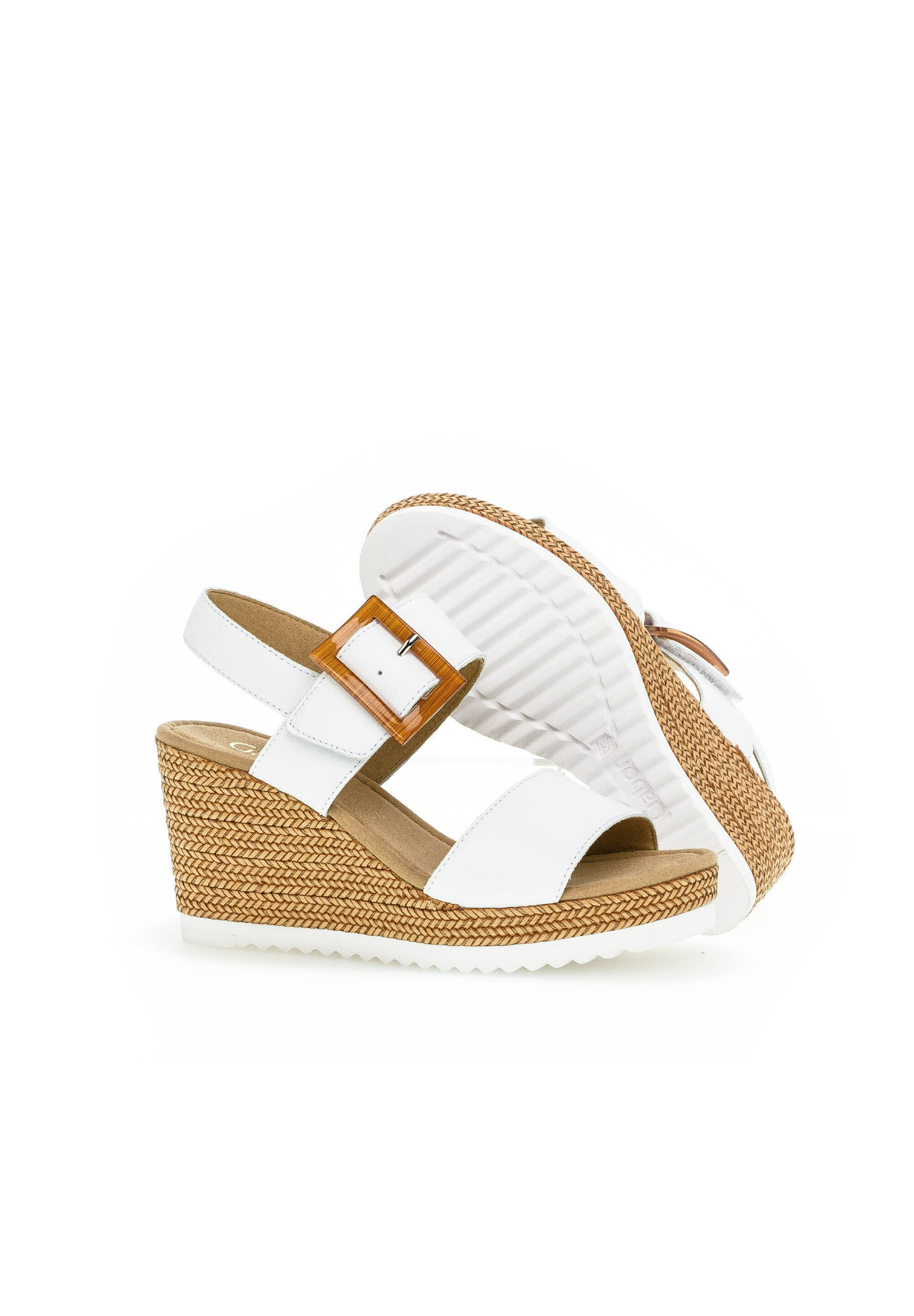 Gabor Sandalen met sleehak - weiß/wit - Zalando.nl