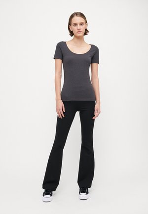 3 PACK - Tricou basic - white/black/dark grey