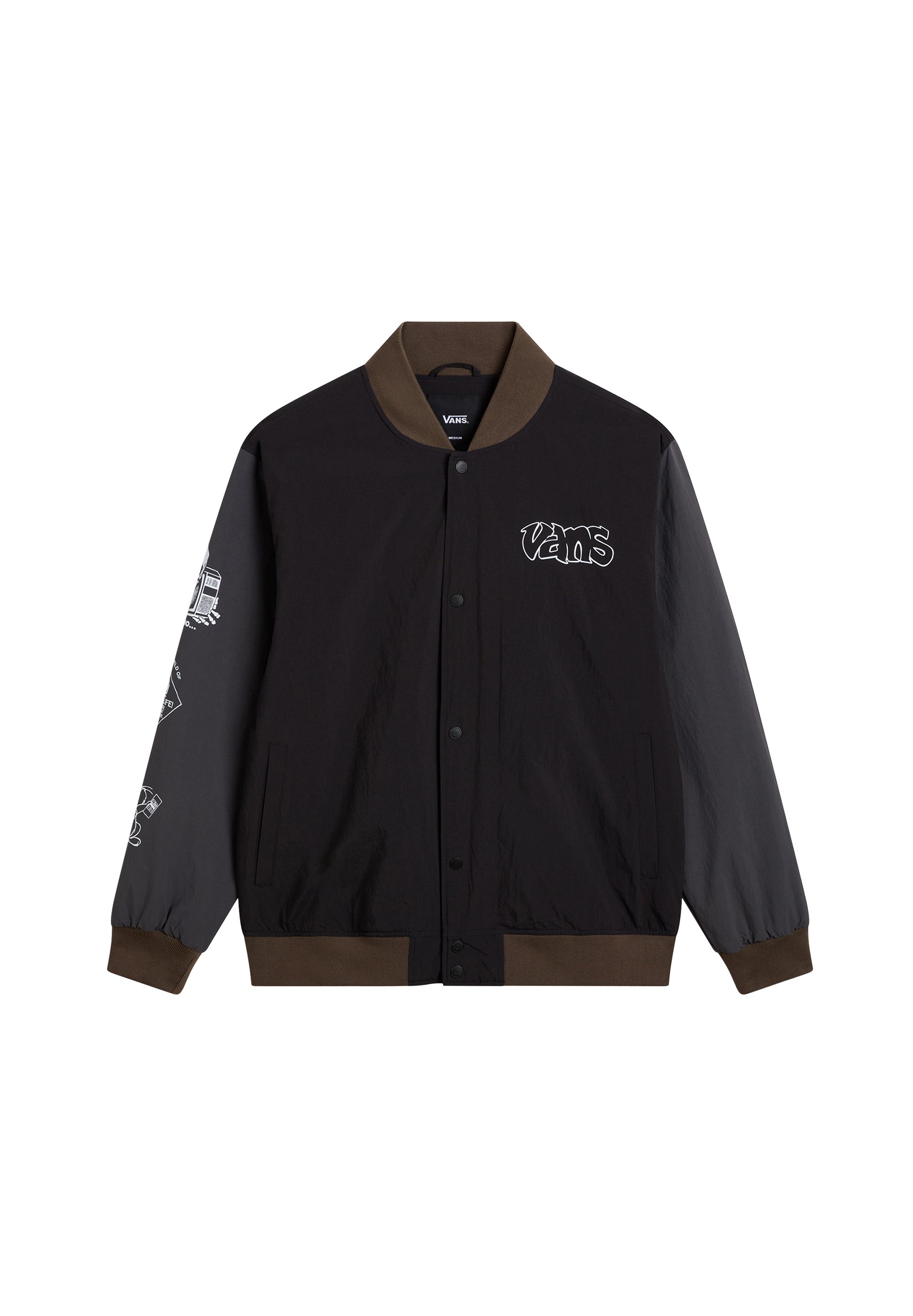 Scarpa Giubbotto Vans Bambino Vans Giubbotto Bomber Black Asphalt/nero