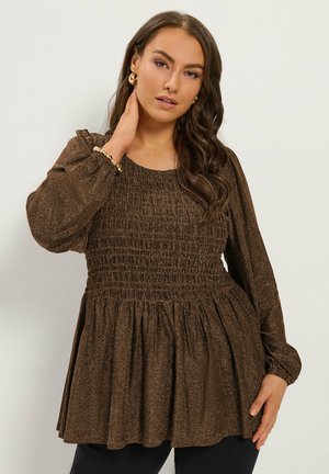 Yours Clothing, PLUS SIZE GOING OUT TOPS - Blouse - brown