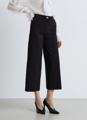 Calliope, PANTALONE LUNGO TINTA UNITA - Pantaloni - ultrablack