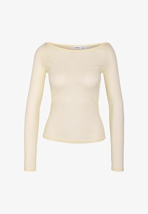 Noisy May, BLOUSE NMNUSA BOATNECK - Pikkade varrukatega topp - french vanilla