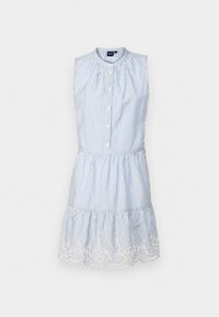 TIERED - Shirt dress - blue stripe