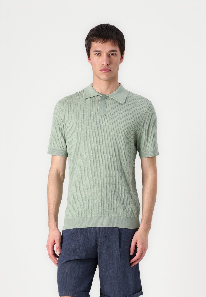 Selected Homme - SLHCHANCE STRUCTURE - Polo marškinėliai - iceberg green, Padidinti