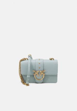 Pinko LOVE ONE MINI VITELLO SETA - Bandolera - light blue