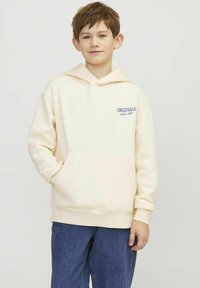 Jack & Jones Junior JORSANTORINI GRAPHIC JNR - Mikina s kapucňou - beige