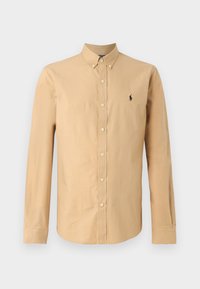 SLIM FIT STRETCH POPLIN SHIRT  - Shirt - coastal beige