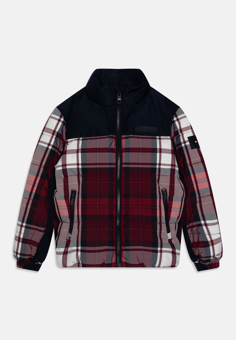 Tommy Hilfiger NEW YORK CHECK PUFFER - Winter jacket - red