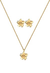 Elli JEWELRY SET FLOWER - Ohrringe - gold-coloured