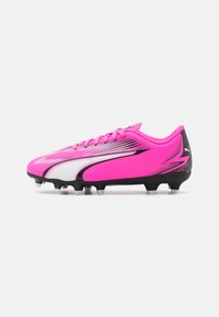 Puma - ULTRA PLAY FG/AG JR UNISEX - Formēti futbola apavi ar radzēm - poison pink/white/black Miniatūras attēls 1