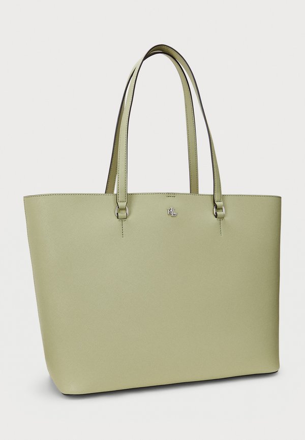 CROSSHATCH LEATHER LARGE KARLY TOTE - Tote bag - light olive4