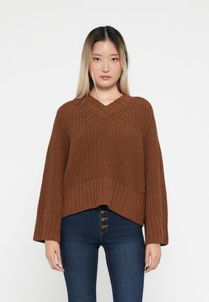V NECK - Pulover - taupe