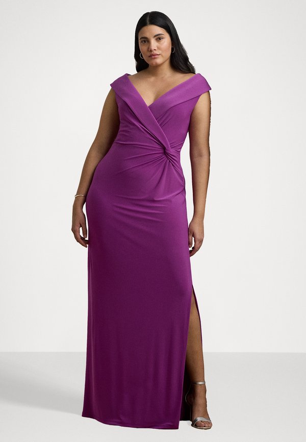 JERSEY OFF THE SHOULDER GOWN - Jersey dress - purple dawn4