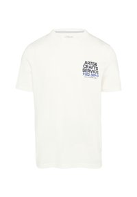s.Oliver MIT CREW NECK UND FRONTPRINT - T-shirt print - weiß