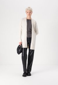 JDY JDYBIGUM LONG OPEN CARDIGAN - Adīta jaka - whitecap gray