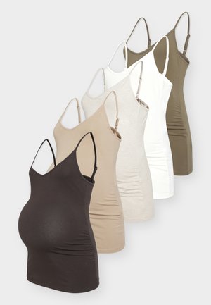 5 PACK - Top - egret/beige melange/warm taupe/cub/chocolate