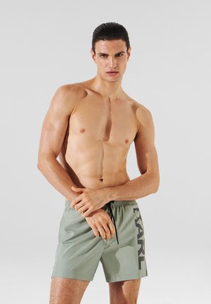 KARL LAGERFELD LOGO SHORT - Plavecké šortky - iceberg green