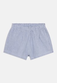 Stripede shorts med elastisk liv, laget av lett stoff i blått og hvitt, med løs passform og to sidelommer.