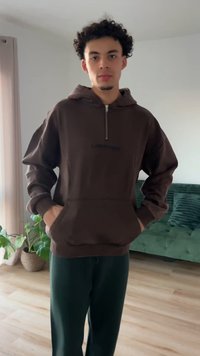 YOURTURN UNISEX - Kapucnis pulóver - dark brown