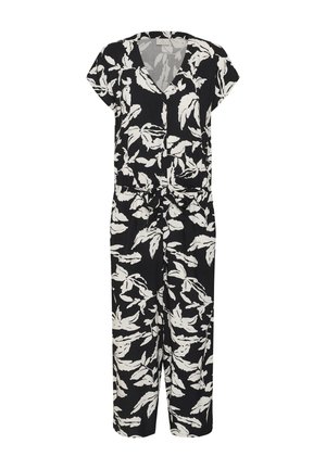 Kaffe, KAMIRA PLAIN WEAVE PRINTED - Overal - black chalk large leaf