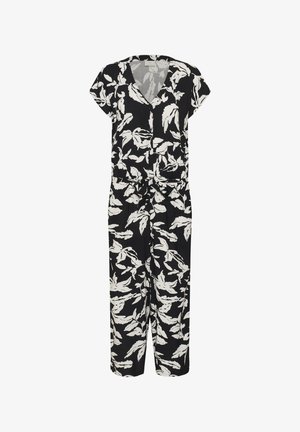 Kaffe, KAMIRA PLAIN WEAVE PRINTED - Overal - black chalk large leaf