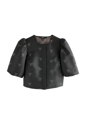 REGULAR FIT - JACQUARD BOW PUFF SLEEVE  - Bluse - black pink
