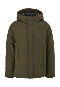 QS MIT ABNEHMBARER KAPUZE - Winterjas - forest night