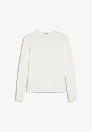 Bershka, LONG SLEEVE ROUND NECK - T-SHIRT - Langærmet T-shirt - white