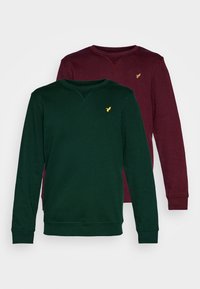 2 PACK - Felpa - dark green/bordeaux
