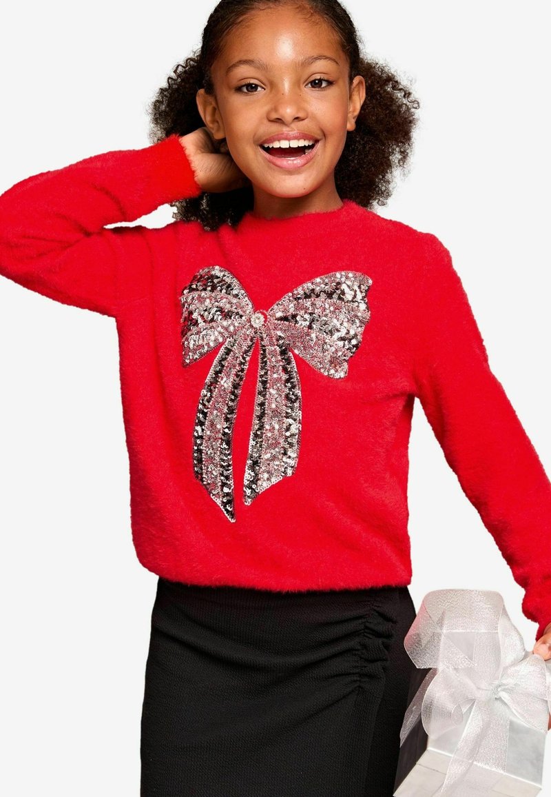 Lipsy CHRISTMAS REGULAR FIT - Svetr - red sequin