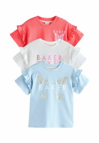Baker by Ted Baker REGULAR FIT - FRILL DETAIL 3 PACK - Apdrukāts T-krekls - blue pink